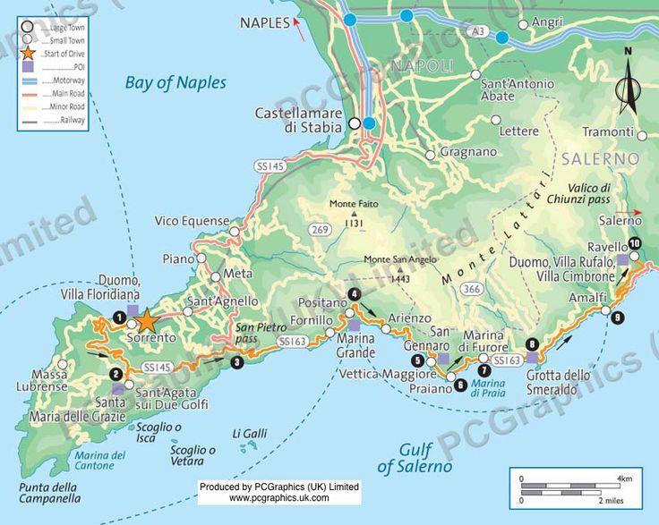 mappa costa amalfitana mappa dei principali paesi della costiera amalfitana