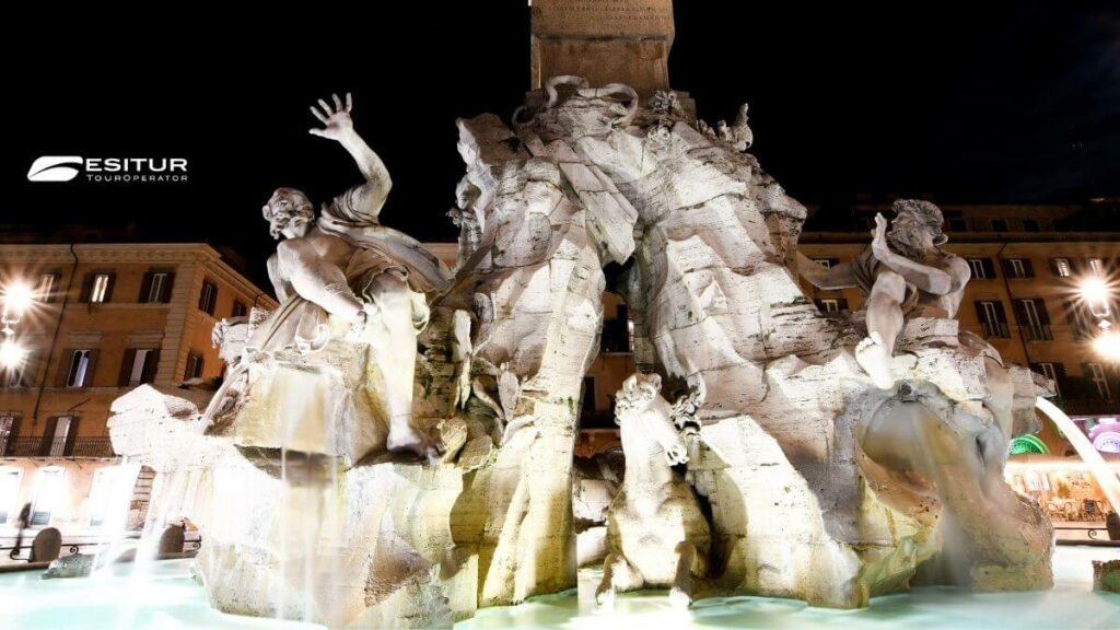 Fontana dei Quattro Fiumi viaggio organizzato a Roma per l’Epifania